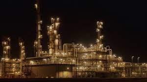 Refinery at night